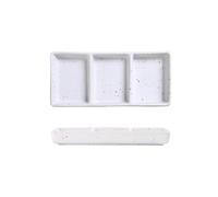 JIANBOHAIRS Vassoio di servizio in ceramica diviso: ciotole for salsa di soia, vassoi for antipasti e contorni for Seasoning, Appetizer, Vinegar, Ketchup(White)