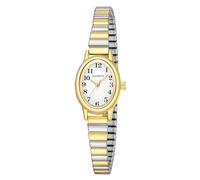 JIANDUN Petite, orologio analogico da donna, Easy Reader, Glod, con cinturino in acciaio inox, resistente all'acqua, Bicolore, S(5.51"-7")