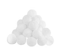 Jiangbered 30 Pezzi Palle di Neve Finte Morbide E Leggere per Lotta Invernale con Amici E Famiglia Neve Artificiale per Addobbi Albero di Natale Regalo per Bambi, 30 Pezzi Bianchi, 5 Cm