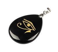 Jiangbered Collana Pendente Charm Antico Gioiello Accessorio Handcrafted Materiale Durevole Inciso Funzione Protezione Adatto a Uomo Donna, Nero