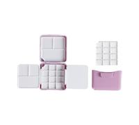 Jiangbered Tavolozza da Viaggio per Acquerelli con Lavapennelli, Ideale per Graffiti, Nail Schizzi, Rosa