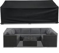 Jianghu Art Copertura impermeabile per tavolo da patio, 200 x 190 x 100 cm, copertura per mobili da giardino per tavolo in rattan, cubo per esterni, resistente agli strappi