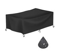 Jianghu Art Copertura per mobili da giardino da esterno, 130 x 130 x 90 cm, resistente, impermeabile, abbastanza grande per coprire e proteggere grandi mobili da giardino in rattan