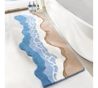 JIANGLANY Ocean Rug - Tappeto da bagno in morbido pile assorbente, antiscivolo, lavabile, spesso, per pavimento doccia, camera da letto (stile 1, 50 x 120 cm)
