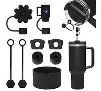 JiangLin Set di 9 accessori Stanley Cup, include 2 coperchi per cannuccia Stanley Cup, 1 custodia in silicone, 6 tappi in silicone per Stanley Cup Quencher Accessories 1,2 l