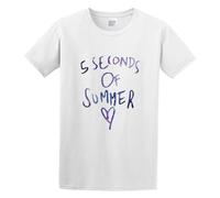 JIANGPANGUANLAN Design 5 Seconds of Galaxy Unisex T-Shirt Printed Tee White Mens Top Shirt S