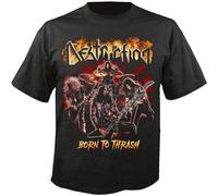 JIANGPANGUANLAN Destruction Born To Thrash Metal Unisex T-Shirt Printed Tee Black Mens Top Shirt L