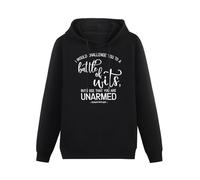 JIANGPANGUANLAN I Would Challenge You To A Battle of Wits Unarmed Shakespeare Men Hoodies Unisex Tee Black Pullover Sweatshirts XL