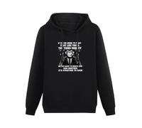JIANGPANGUANLAN If You're Going To Fight Fight Like The Third Monkey Men Hoodies Unisex Tee Black Pullover Sweatshirts XL