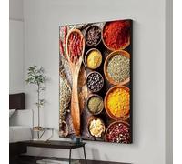 JIANGSHANDAIYOUCAIREN Moderna Cucina Cucchiaio Erbe Spezie Wall Art Picture Canvas Painting Poster Stampa Cucina Home Decor Senza Cornice-D_50x70cm