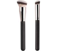 Jiangshaoshuai Due pennelli per cosmetici, pennello per fondotinta e pennello per correttore, set di pennelli di base, per miscelare cosmetici liquidi, fard in polvere, molto adatti per cosmetici per