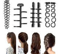 Jiangshaoshuai Strumento di tessitura Multi purpose Styling Set Portatile Styling Strumento Ragazza Capelli Tessitura Set Portatile Adatto per la Vita quotidiana e le feste