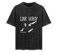 JiangXiaoYu Link Wray's Rumble Retno Guitar T-Shirt Unisex Black Tee XL