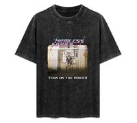JiangXiaoYu Mindless Sinner Turn On The Power T-Shirt Unisex Black Tee 3XL