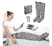 JIANGYUXINLI Pressoterapia Professionale per Casa, Linfodrenaggio con 6 Airbag, Massaggiatore Elettrico a Compressione d’Aria per Gambe Addome Glutei Braccia, Presso Terapia Total Body