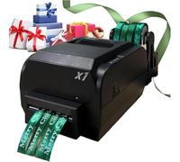 JIANGYUXINLI Stampante per Nastro di Raso con Supporto | Stampante Etichette Termica | Macchina per la Stampa a Caldo per Confezioni Regalo | velocità di Stampa 150 Mm/s | per Nastro con Testo Logo