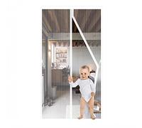 JIANJIAO Zanzariera Magnetica per Porte 80x215cm, Zanzariera Porta Tenda Chiusura Automatica Traspirante Zanzariere Anti Zanzare Insetti, per Porta Finestra Balcone Soggiorno,Bianco