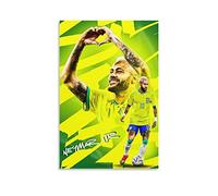 JIANJIE Neymar - Poster per pittura su tela, motivo: superstar del Brasile, motivo: calcio, 2 pezzi