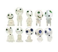 JIANJU 10 pezzi diversi ciottoli fosforescenti in miniatura che si illuminano al buio, accessori da giardino per piante grasse, vaso, terrazza, balcone, patio, micro paesaggio, decorazione fai da te