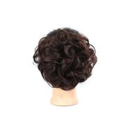 jianjunchaling Chignon, chignon, chignon ricci, extension, elastici per capelli, pettinini sintetici in Messy Bun, per donne e ragazze (marrone medio)