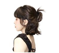 jianjunchaling Extension sintetiche per capelli per donne, crocchia riccia, coda di cavallo con clip per capelli ponytail per donne (Brown)
