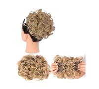 jianjunchaling Grande nodo di capelli disordinato, chignon riccio con clip nella copertura, estensione della coda di cavallo, parrucca sintetica per capelli per ragazze (biondo naturale)