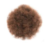 jianjunchaling Pantaloncini Kinky Curly Hair Bun 8 '' Afro Puff Drawstring Ponytail Hair Extension sintetiche Afro Curly Buns per donne nere Hairpiece Hair Ponytail for Women Girls(Brown)