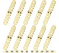 JianLing 10pcs Oro Ottone Gioielli Box Hardware Cerniere per Scatola di Legno Allungare Piccole Cerniere Ottone Mini Cerniera
