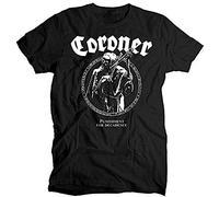 JIANNA Coroner Punishment for Decadence T Shirt Black Thrash Metal Band Black L