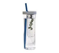jianpan Bicchiere trasparente da 700 ml, con cannuccia e coperchio, portatile, riutilizzabile, per latte, tè, acqua, succhi di frutta, facile da pulire, portatile per campeggio, escursionismo, viaggi