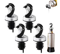 jianpan Set di 4 beccucci per bottiglie di vino con coperchio automatico - Copertura per beccuccio per bottiglie di liquore da 17,5 - 22 mm, da bar