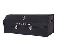 JIANQIAOFEI Organizer Bagagliaio Auto per Peugeot 408 2018-2022, in Pelle Organizzatore Borsa Portaoggetti Stoccaggio Scatola di Immagazzinaggio Riordino,A/Black-L(75X31X29CM)
