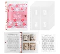 JIANTA 100 Buste per la Sfida del Risparmio Raccoglitore A5 Budget Planner, 100 Envelope Saving Challenge, Organizzatore per Il Bilancio, Budget Binder per Risparmia il Denaro