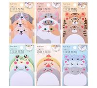 JIANTA Blocchetti Memo Adesivi, 270 Fogli Mini Block Notes Carini, Cute Cartoon Sticky Notes, Animale Gadget Bambini Note Adesive