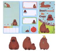 JIANTA Blocchetti Memo Adesivi con Capybara, 550 Fogli, Carino Cartone Animato Memo Set, Note Adesive con Cartoni Animati, Blocchi per Appunti Adesivi per Amanti dei Capybara