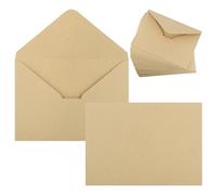 JIANTA Buste Premium Marroni per Cartoline di Auguri B6, Confezione da 60 Pezzi, Buste Postali 7" x 5" (176mm x 125mm) per Lettere e Inviti, Carta 120gsm