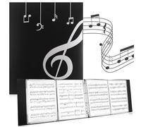 JIANTA Cartella per Spartiti A4, Espansione a 4 Pagine, Capacità di 60 Pagine, Raccoglitore Porta Spartiti Musicali da 8,5x11 Pollici, Cartella per Coro Scrivibile