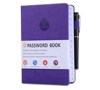 JIANTA Quaderno delle Password, Password Book Alphabetical with Tabs A-Z Index, Taccuino Address Book, Rubrica, Tascabile, Copertina Rigida, Organizer per Password, 13 cm x 19 cm, Viola