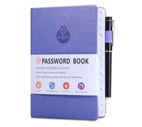 JIANTA Quaderno delle Password, Password Book Alphabetical with Tabs A-Z Index, Taccuino Address Book, Rubrica, Tascabile, Copertina Rigida, Organizer per Password, 13 cm x 19 cm, Violetto