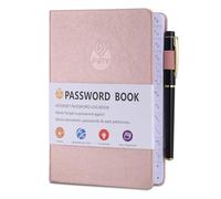 JIANTA Quaderno delle Password, Password Book Alphabetical with Tabs A-Z Index, Taccuino Address Book, Rubrica, Tascabile, Copertina Rigida, Organizer per Password, 13 cm x 19 cm, Oro Rosa
