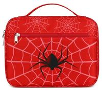 JIANYA Custodia per Bibbia per ragazzi e bambini, borsa per la Bibbia per bambini con manico e tasca con cerniera, ragno rosso
