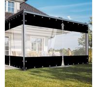 Jianyana 650G/㎡ PVC Telone Impermeabile Per Esterno, Telone Trasparente Occhiellato Teloni Impermeabili Occhiellati Per Gazebo, Tettoie, Balconi, Terrazze