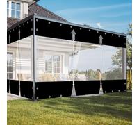 Jianyana 650G/㎡ PVC Telone Impermeabile Per Esterno, Telone Trasparente Occhiellato Teloni Impermeabili Occhiellati Per Gazebo, Tettoie, Balconi, Terrazze