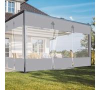 Jianyana 650G/㎡ PVC Telone Impermeabile Per Esterno, Telone Trasparente Occhiellato Teloni Impermeabili Occhiellati Per Gazebo, Tettoie, Balconi, Terrazze