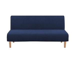 Jianyana copridivano senza braccioli 2-3 posti, futon elasticizzato copri divano senza bracciolo per Soggiorno Casa（Gratis Ananas Blu Marino）