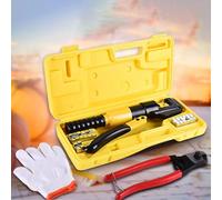 JIANYANA Pinza crimpatrice idraulica - 9 set, corsa 12 mm, 10 T, 4-70 mm², per capicorda idraulici per capicorda