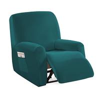 Jianyana Velluto Copripoltrona Relax Reclinabile Universale in 4-Pezzo,Premium Copripoltrona elettrica reclinabile Antiscivolo 1 Posto, Fodera per Poltrona Reclinabile (verde smeraldo) …