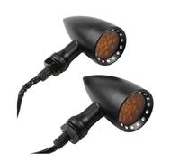 JIANYISR Indicatori di direzione Compatibile Con Harley Per Davidson XL Sportster 1200 883 Iron Motorcycle Bullet Red Amber Freno Indicatore Direzione Fanale Posteriore(CX-TSL-17-BK)