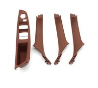 JIANYISR Maniglie Interne 4PCS LHD Interni Sinistra Destra Maniglia della Porta Kit per 5 Serie F10 F11 520i 523i 525i 528i 530i 51417225867 51417225865(LHD Redbrown Set)