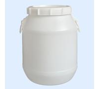 JIAOCKJIAO 25-60 L Botte a Collo Largo con Maniglie Sul Coperchio, HDPE Tanica di Plastica Contenitore for Fermentazione Cereali Liquidi, Serbatoio Acqua Uso Alimentare Uso Domestico(White,25L)
